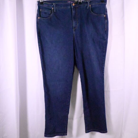 Gloria Vanderbilt Womens 16W 38x28.5 Blue High Rise Waist Amanda Jeans - Picture 1 of 8